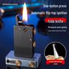Multifunctional Men's Metal Kerosene Lighter with Long Battery Life