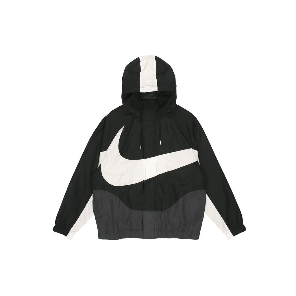 Nike Спортивная одежда Swoosh Тканая куртка с большим логотипом Мужская верхняя одежда Черный DD5968-010
