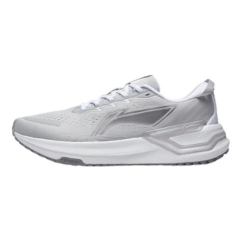 Li Ning YueYing 3.0 Нескользящие износостойкие низкие кроссовки для бега мужские Бело-серые ARHT019-2