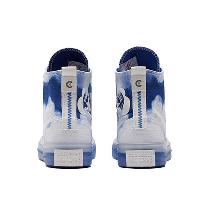 Converse Chuck Taylor All Star Удобные Универсальные Высокие Кеды из Канваса Унисекс Синие Белые A02317C