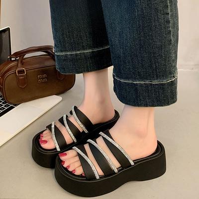 Обувь на толстой подошве Обувь для увеличения роста Тапочки Новый стиль Пляжные шлепанцы