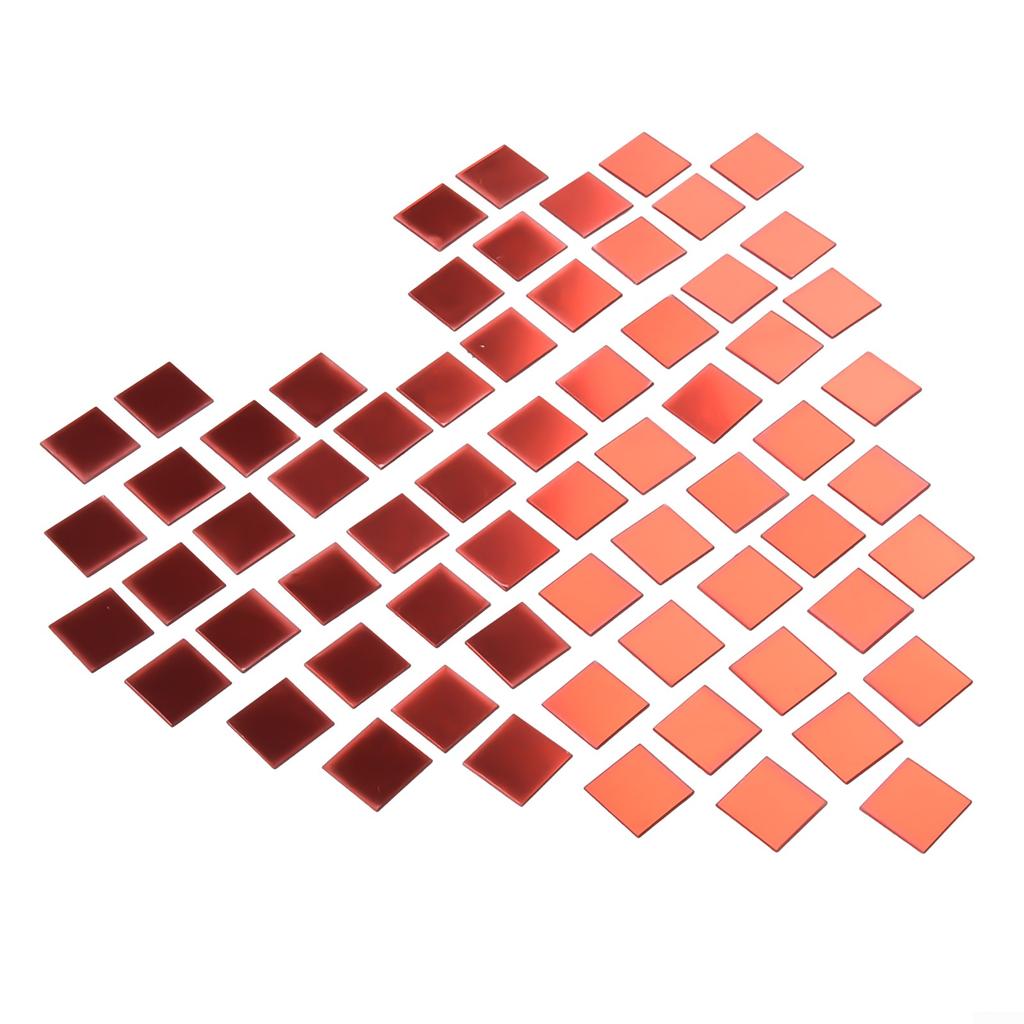 100 шт. стеклянная зеркальная наклейка толщиной 1 мм, 20x20 мм, стекло «сделай сам»