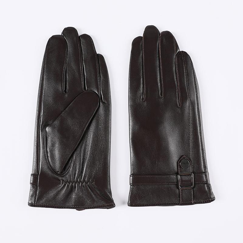 Кожаные перчатки мужские зимние термо кожаные перчатки для езды на мотоцикле удобные замшевые толстые перчатки