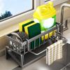 Multifunctional Sponge Rack Drainer Kitchen Shelf Sink Rag Dishwashing Detergent Dishcloth Organiser Kitchen Storage Racks
