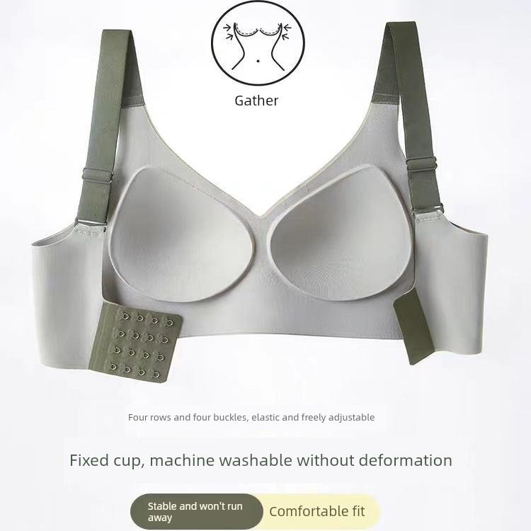 Lifting and Gathering Small Bust Bra, Seamless Underwear for Women, Anti-Sagging, Wireless, Push-Up Bra, Sports Vest