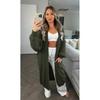 Womens Oversized Longline Knit Cardigan Sweater Loose Fit V-Neck Plus Size Open Front Coat Winter 2026