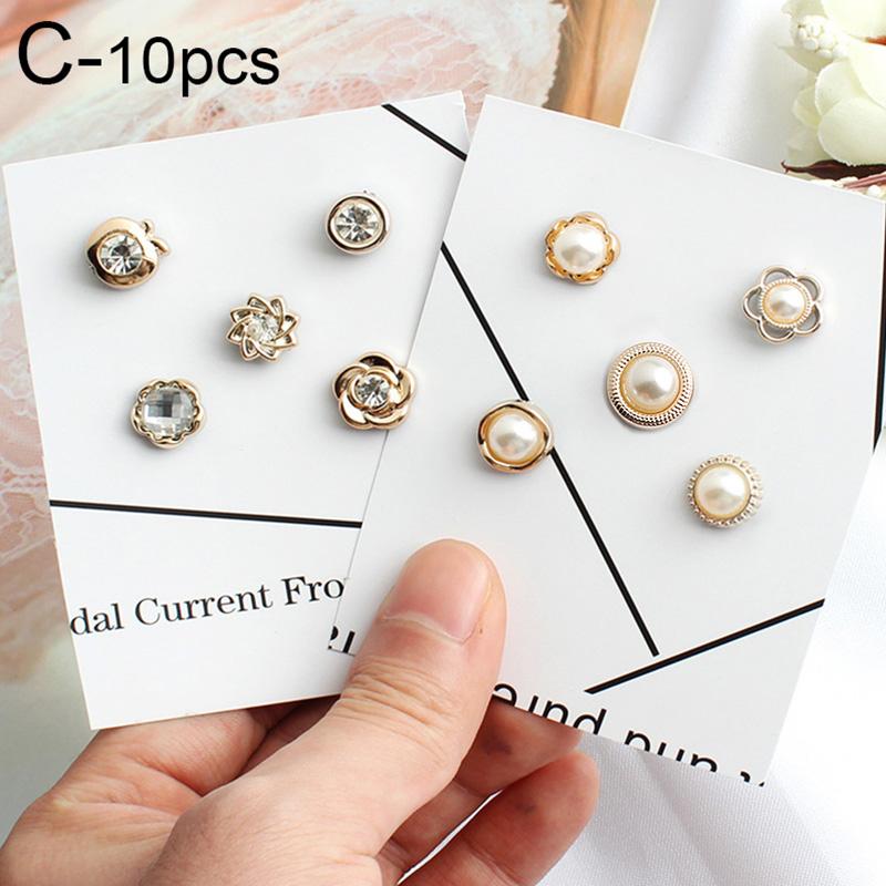 10 шт., броши, кардиган, корсаж, воротник, шаль, пуговица, брошь, булавка, женские булавки, подарки, ювелирные изделия