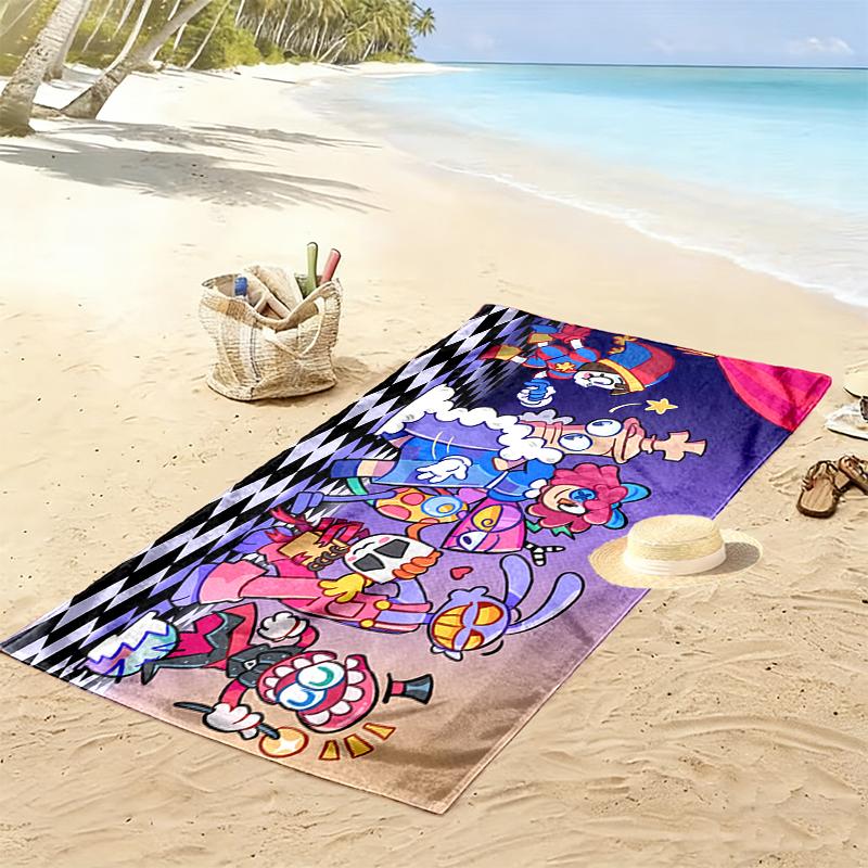 The Amazing Digital Circus Beach Towel Suitable for Travel, Outdoor Activities, Swimming Pools, Yoga, Surfing, Camping, Hiking, Gym
