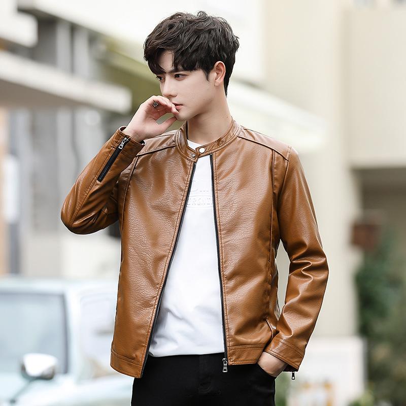 Locomotive Clothing Кожаная куртка Мужская куртка Осень и зима Новый тренд Простая флисовая термокожаная куртка для езды на мотоцикле