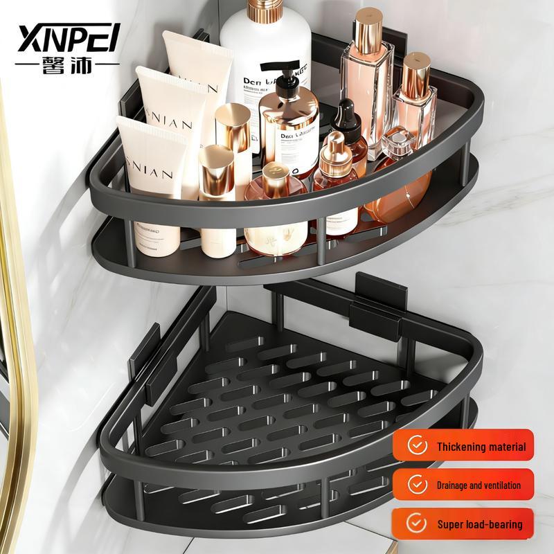 Space Aluminum Corner Bathroom Storage Shelf
