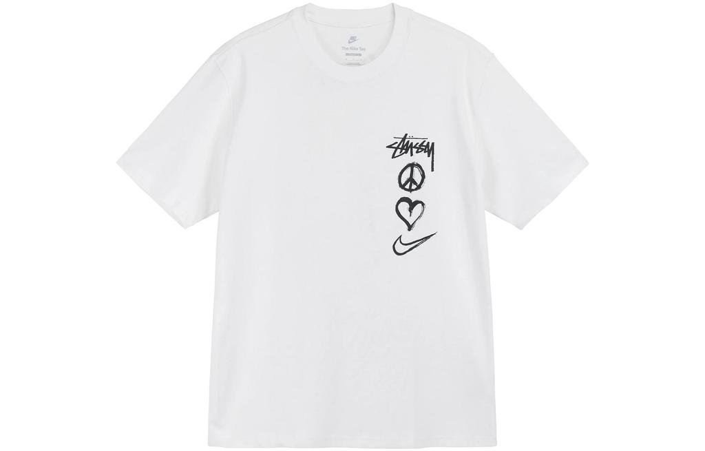 Nike X Stussy Футболка Peace Love Swoosh Азиатский размер DM4943-121