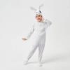 Очаровательный детский костюм белого кролика для Хэллоуина и косплея, унисекс комбинезон