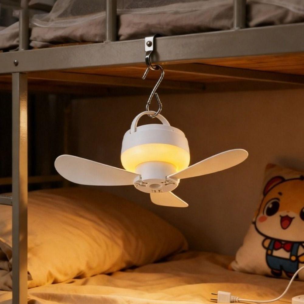 USB Rechargeable Hanging Fan Light LED Light Ceiling Lamp Wireless Ceiling Fan Light  Home Use