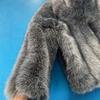 Женское зимнее пальто с капюшоном из искусственного меха в корейском стиле - Теплое лисье мех