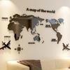 Acrylic 3D Stereo Wall Sticker for Living Room TV Background, M70-Map Design