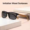 1Pcs New Brand Designer Sunglasses Men Women Imitation Wood Sun Glasses Uv400 Mirror Lenses Eyewear Rectangle Sunglass