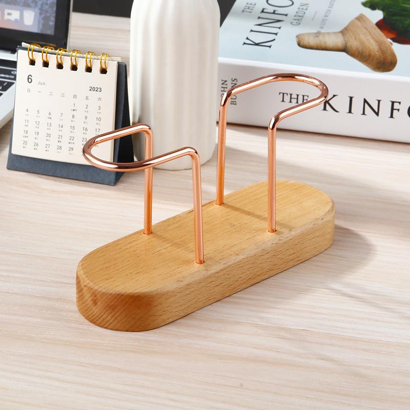 Wooden Tissue Paper Holder Metal Napkin Holder Tableware Tissue Box Storage Desktop Organizer Tableware Supplie