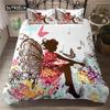 Fairy Duvet Cover Set Music Flower Butterfly Cute Quilt Cover Girls Cartoon Style Double Queen King Size Polyester Bedding Set