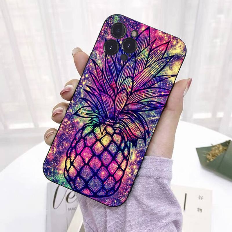 Чехол для телефона с ананасом для iPhone 13 Pro MAX 14 11 12 Mini X XS XR 6 7 8 Plus SE 2020 Мягкий ТПУ чехол