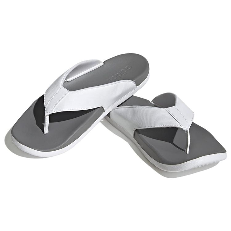 adidas Оригинальные спортивные шлепанцы Adilette Мужская обувь Серый Белый HQ4459