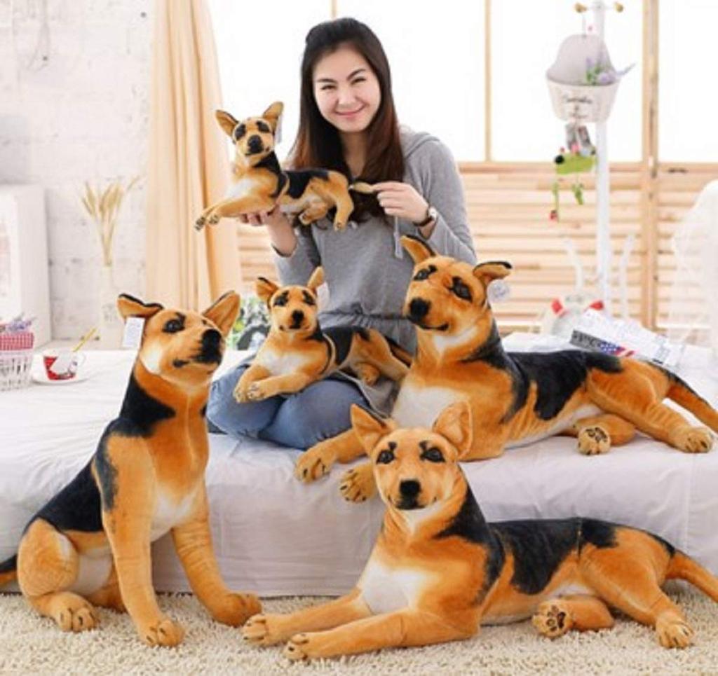 Немецкая овчарка, 60 см в длину, Собака, Декор для питомца, Свирепый и послушный пастух (Лежа)