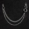 Punk Waist Chains Rock Hip Hop Spiked Pant Trouser Chain Pendant Retro Cool Metal Punk Rock Belts Apparel Handbag Decoration