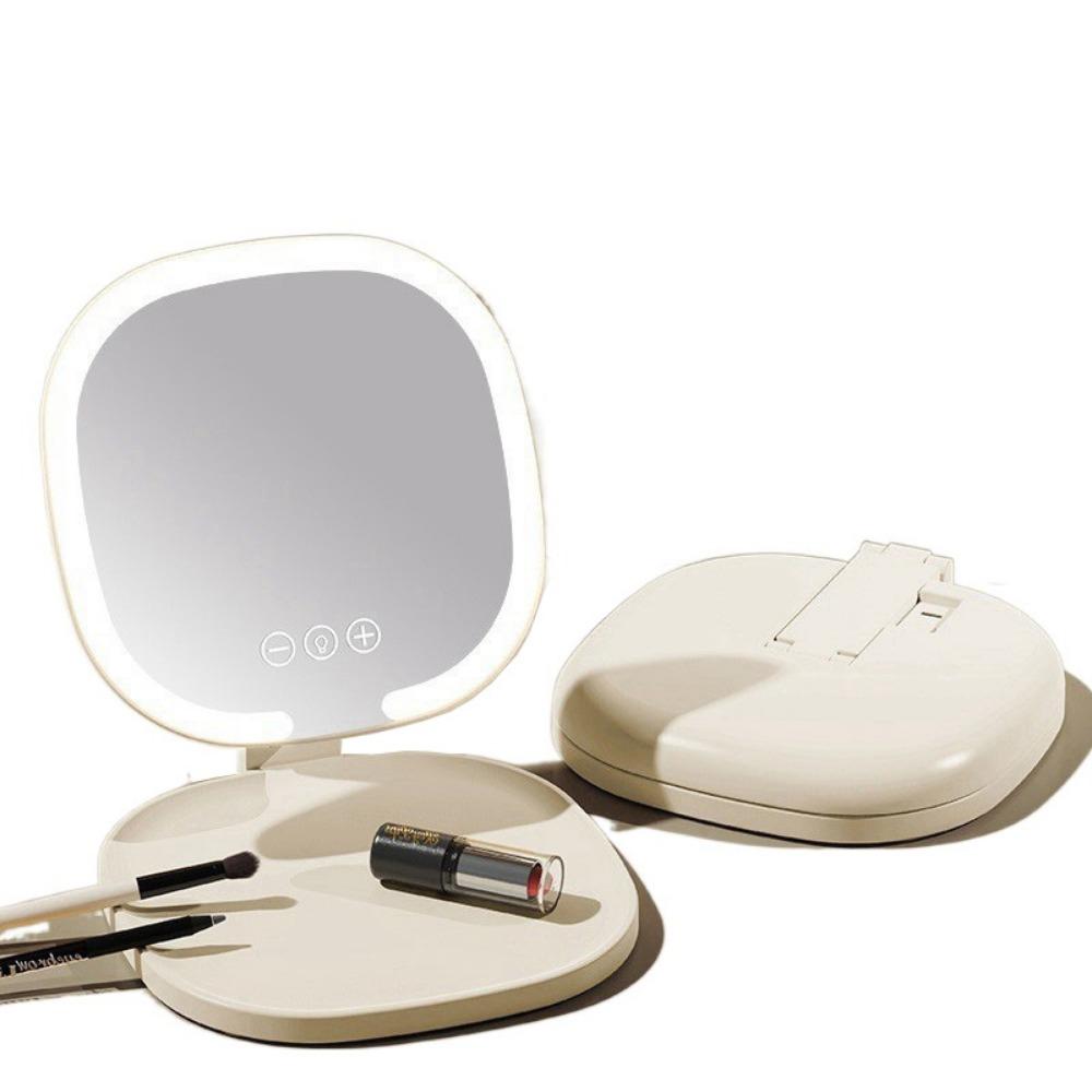 Foldable LED Makeup Mirror Adjustable Portable Cosmetic Mirrors Lighted Desktop Mirrors  Women