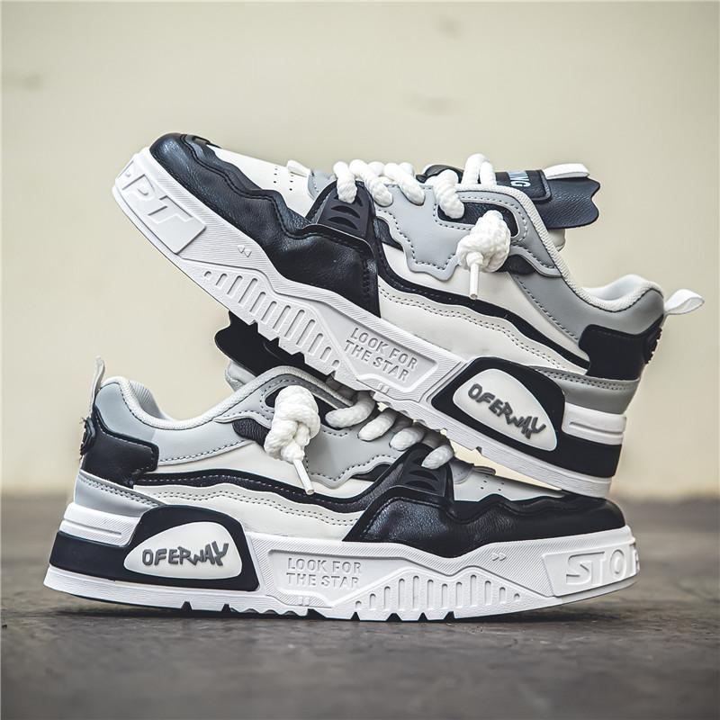 Кроссовки осень-весна мужские вулканизированные туфли на платформе модные белые кожаные туфли повседневные кроссовки мужские Chaussure Homme