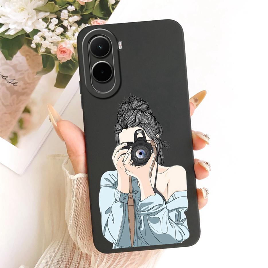 Чехол для Xiaomi Poco M7 Plus PocoM7 4G Красивая Девушка Подсолнух Расписной Чехол для Телефона Для Xiaomi Poco M7 Pro PocoM7 Plus 5G Мягкие Fundas
