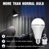 Emergency LED Bulb E27 Rechargeable Led Lighting Portable Hanging Night Light Outdoor Waterproof for Home Camping Fishing Garden