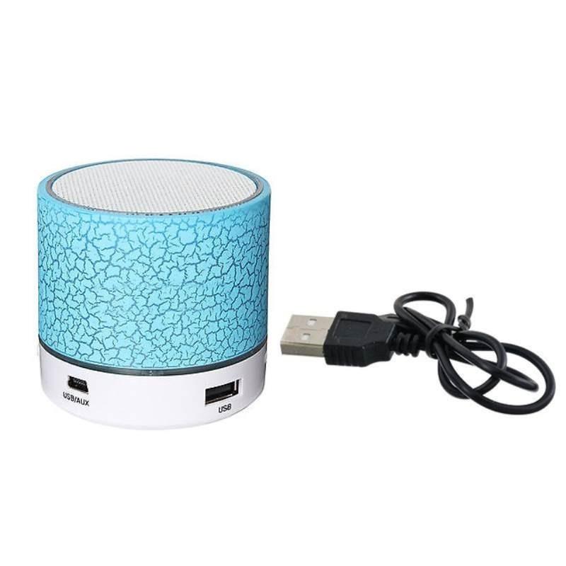 Portable Mini Cracked Bluetooth Speaker With Led Light Wireless Speaker Gift Car Home Outdoor