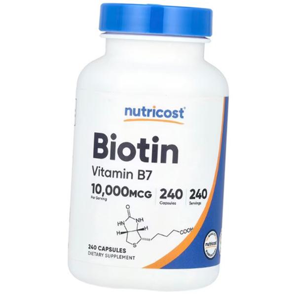 Биотин в капсулах, Biotin 10000, Nutricost (36647066)