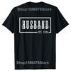 Funny Husband Est 2026 Just Married 100% Cotton T-shirts Men Women's Fashion Casual Tshirt Loose Oversized Streetwear T Shirt