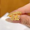 Yousheng 1/2 шт. Кольцо на палец Голова лошади Дизайн денег Женское кольцо 2026 Год Лошади Открытое регулируемое кольцо Ювелирные аксессуары