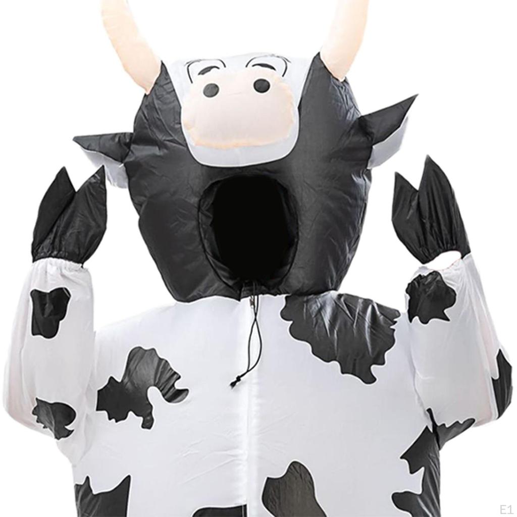 Cow Inflatable Costume Adult Blow Suit Halloween Jumpsuit Christmas
