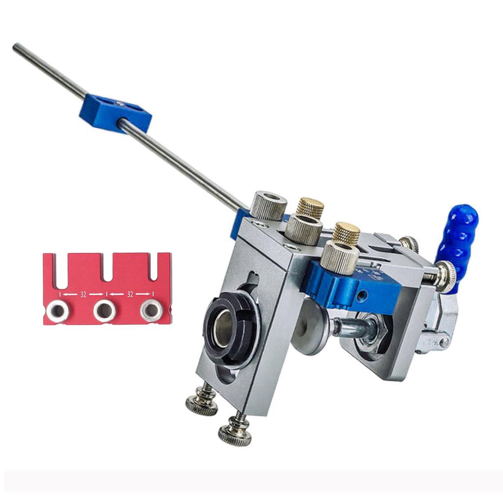 3 In 1 Hole Punch Locator Round Wood Doweling Kit Hand Drilling Puncher for Furniture Woodworking Pr