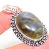 Labradorite Handmade 925 Sterling Silver Jewelry Pendant 2.09" I5Q39