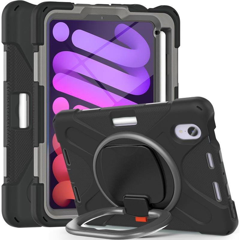 IPad Mini 6 Case 8.3 Inch Silicone Shockproof 360 Rotating Stand Full Body Protective Cover