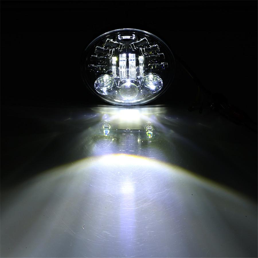 7-дюймовая светодиодная черная круглая мотоциклетная фара с проектором ближнего/дальнего света 7" круглая фара