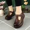 Women's Summer New Leather Platform Casual Shoes Hollow Sandals