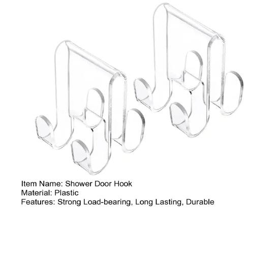 2шт крючки для душевой двери акриловая вешалка для ванной прочная несущая простая установка полотенце