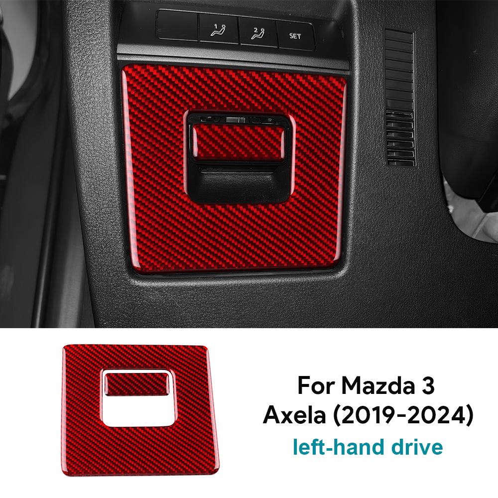 Carbon Fiber Interior Sticker for Mazda 3 BP Axela 2019-2025 LHD Driver Storage Box Cover Trim