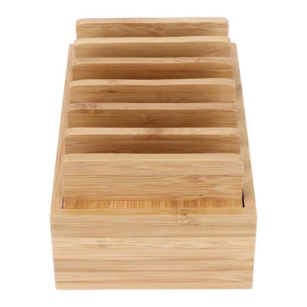 Бамбуковая деревянная док-станция для сотового телефона портативный планшетный компьютер органайзер ящик для хранения для домашнего офиса