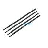 4 Pcs Black or Chrome Windows Rubber Shell for Toyota 4Runner 75711-35011 2009-2020 Glass Weatherstrip Outside Moulding