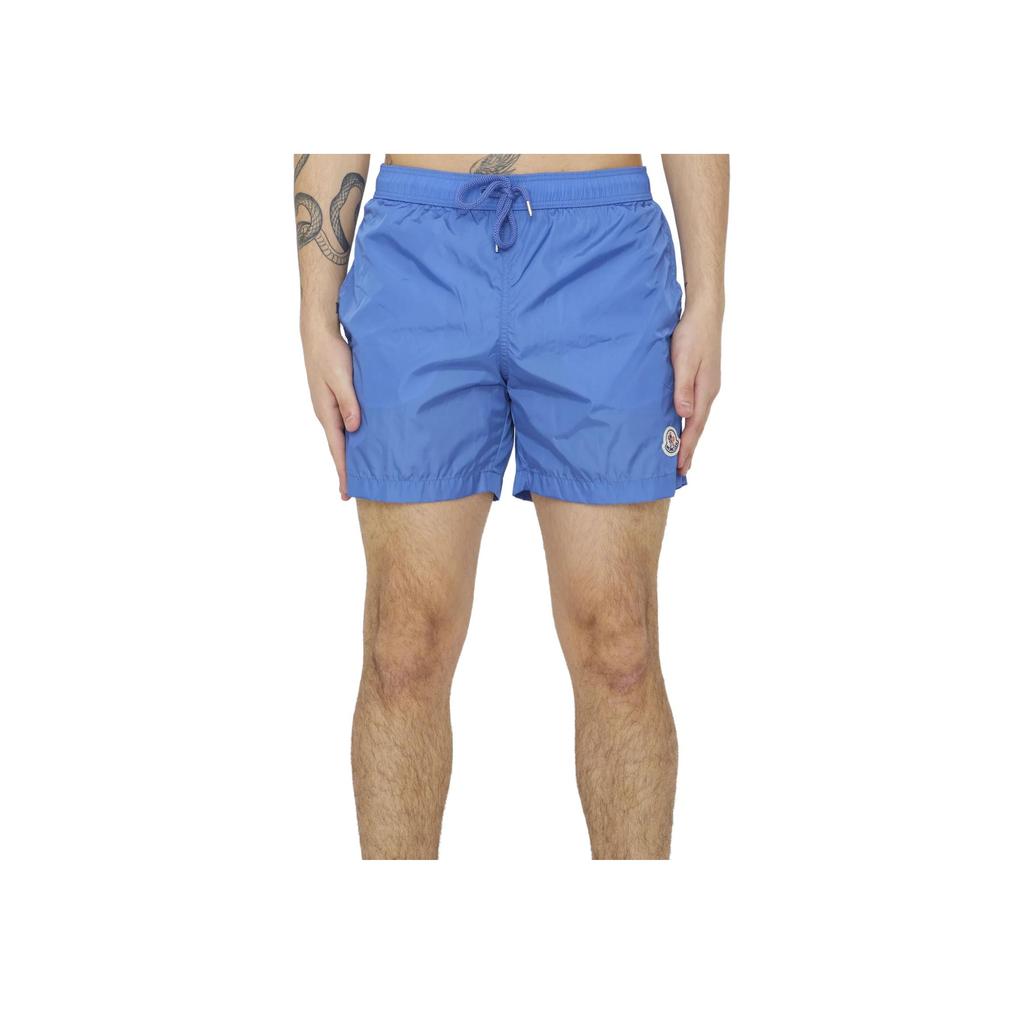 Moncler Monochrome Lace-Up Straight-Leg Shorts Men shorts Blue 2C0000753326722