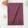 Solid Color Imitation Cashmere Scarf with Tassels - Unisex Winter Shawl