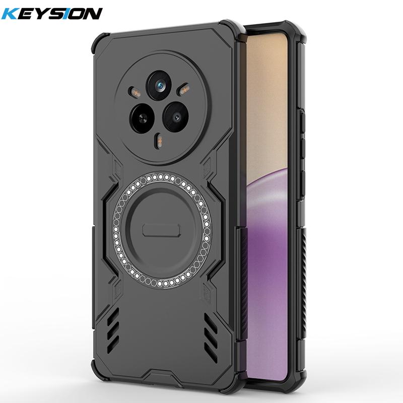KEYSION Полый чехол для отвода тепла для Realme 14 Pro+ 5G Магнитное охлаждение Ударопрочный чехол для телефона для OPPO Realme 14T 5G 14 5G