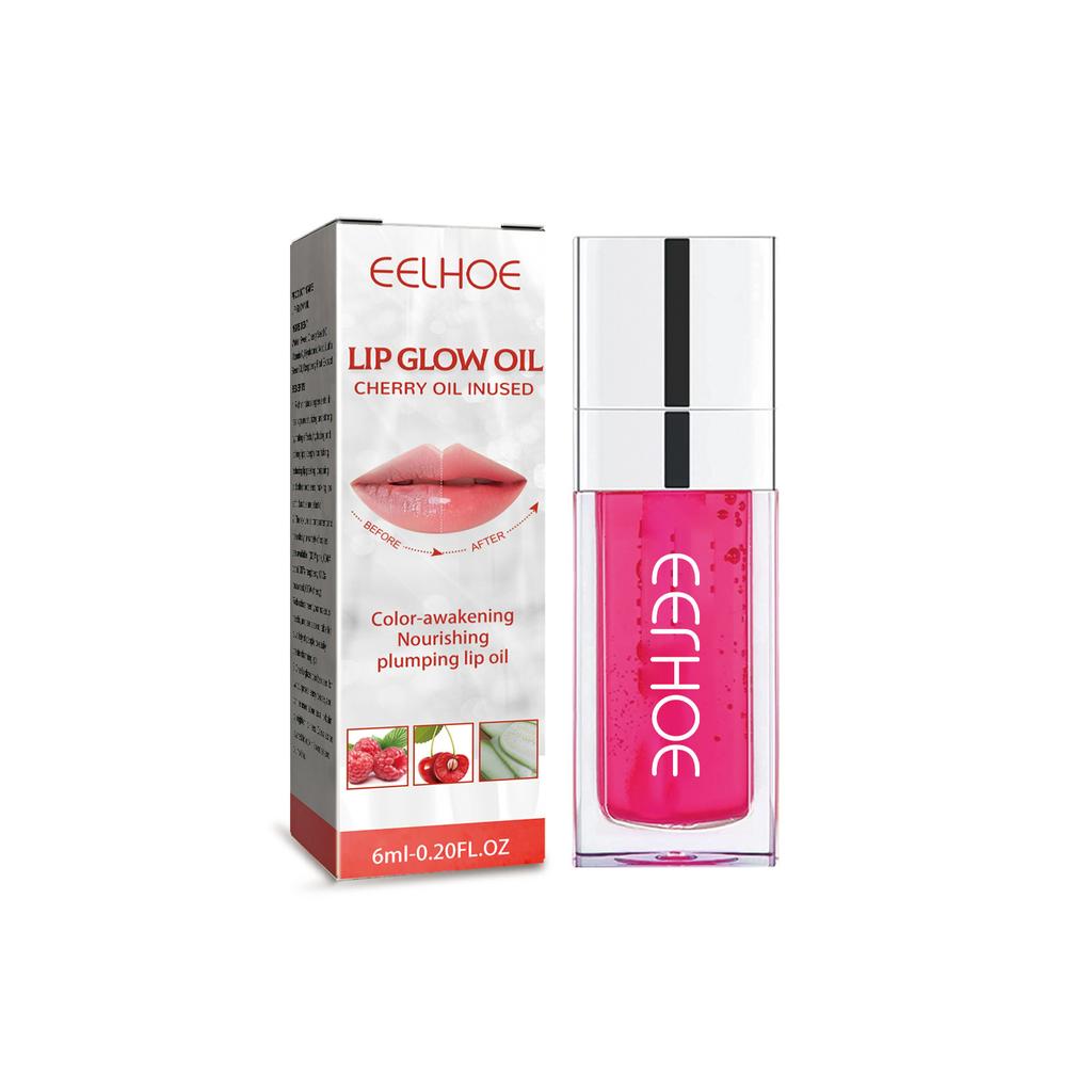 EELHOE Plumping And Moisturizing Lip Glaze, Lightening Lip Lines, Hydrating Lips, Plumping Care, Water-glossy Glass Lip Gloss Oil