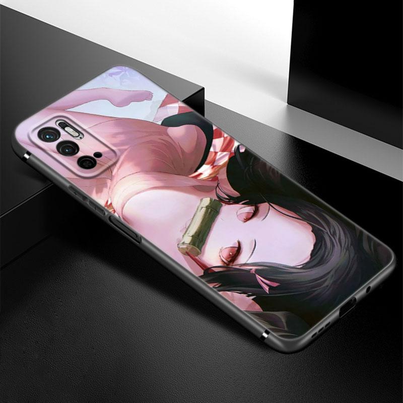 Чехол для телефона с изображением аниме «Убийца демонов» для Xiaomi Redmi Note 7 8 9 10 Lite 11 11E 11T 12 Pro 11S 4G 10T 5G 8T 9S 10S, мягкий черный чехол из ТПУ