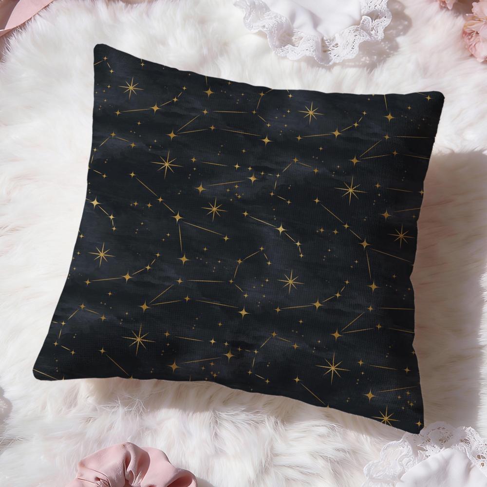 Constellation Pattern Cushion Cover Premium Comfort Reversible Pillow Cove Two in One Design for Any Room  Car Interior